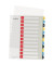 Kunststoffregister Cosy 1248-00-00, 1 bis 12, A4+, 0,3mm, farbige Taben, 12-teilig