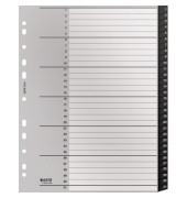 Kunststoffregister recycle 1218 1218-00-00, 1 bis 31, A4, 115µm, schwarz, 31-teilig