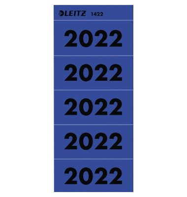 Jahreszahlen 1422-00-35, 2022, blau, 60x25,5mm, selbstklebend