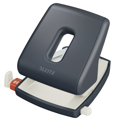 Bürolocher Cosy 5004-00-89, grau, bis 3mm 30 Blatt, mit Anschlagschiene