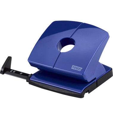Bürolocher B 220 025-0632, blau, bis 2mm 20 Blatt, mit Anschlagschiene