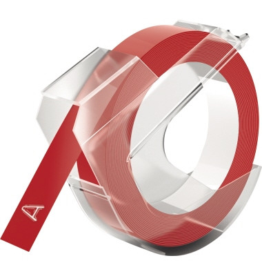 Prägeband 520102 9mmx3m sk Kunststoff glänzend rot