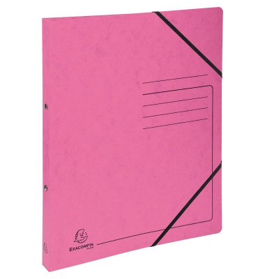 Ringbuch ohne 542557E, A4 2 Ringe 15mm Ring-Ø Karton rosa