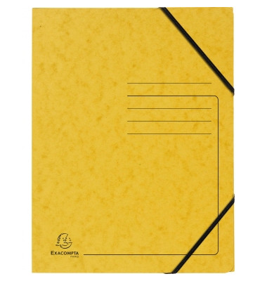 Eckspannmappe Premium-Colorspan-Serie 555419E, A4 gelb Karton 355g, f&uuml;r ca. 200 Blatt  (80 g/m&sup2;)