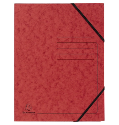 Eckspannmappe Premium-Colorspan-Serie 555415E, A4 rot Karton 355g, f&uuml;r ca. 200 Blatt  (80 g/m&sup2;)