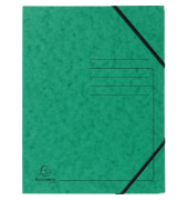 Eckspannmappe 555413E, A4 grün Karton 355g