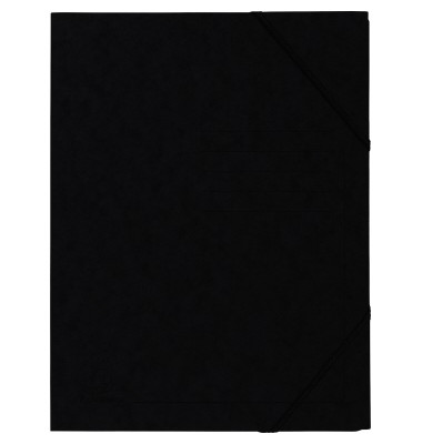 Eckspannmappe Premium-Colorspan-Serie 555411E, A4 schwarz Karton 355g, f&uuml;r ca. 200 Blatt  (80 g/m&sup2;)