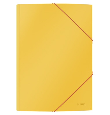 Eckspannmappe Cosy 3002-00-19, A4 gelb Karton 250g, f&uuml;r ca. 150 Blatt  (80 g/m&sup2;), mit 3 Einschlagklappen