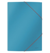 Eckspannmappe Cosy 30020061, A4 blau Karton 250g, f&uuml;r ca. 150 Blatt, mit 3 Einschlagklappen
