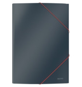 Eckspannmappe Cosy 30020089, A4 grau Karton 250g, f&uuml;r ca. 150 Blatt  (80 g/m&sup2;), mit 3 Einschlagklappen