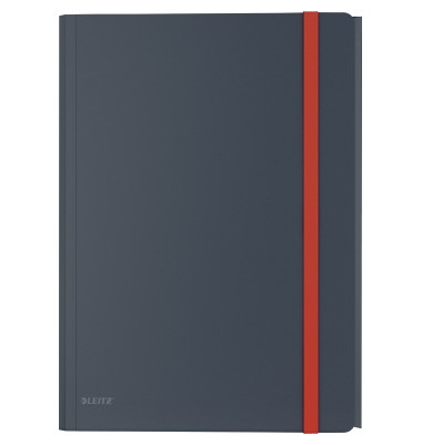 Eckspannmappe Cosy 4619-00-89, A4 grau Polypropylen 80g, mit 3 Einschlagklappen