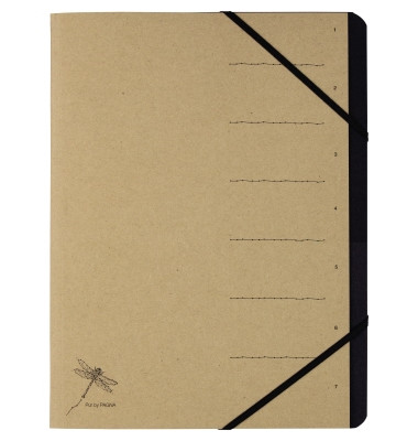 Ordnungsmappe Pur 40060-11, 1-7, hellbraun, A4, 7 F&auml;cher