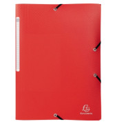 Eckspannmappe Opak 55085E, A4 rot Polypropylen, mit 3 Einschlagklappen