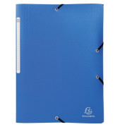 Eckspannmappe Opak 55082E, Din A4 blau Polypropylen (PP) -, f&uuml;r ca. 200 Blatt  (80 g/m&sup2;), mit 3 Einschlagklappen