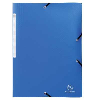 Eckspannmappe Opak 55082E, A4 blau Polypropylen, mit 3 Einschlagklappen