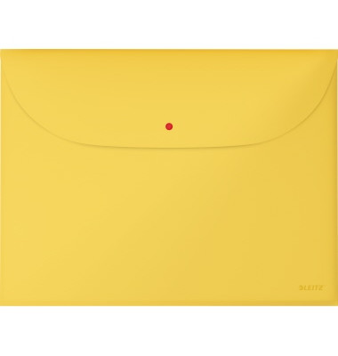 Dokumententasche Cosy Privacy 4709-00-19, Din A4 quer, gelb, Polypropylen (PP), Druckknopf