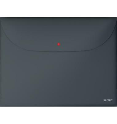 Dokumententasche Cosy 4709-00-89, A4 quer, grau, Polypropylen (PP), Druckknopfverschluss