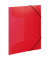 Gummizugmappe Transluzent - Designserie 19516, A3 rot Polypropylen (PP), f&uuml;r ca. 50 Blatt  (80 g/m&sup2;), mit 3 Einschlagklappen