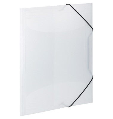Gummizugmappe 19500, A4 wei&szlig; Polypropylen (PP), mit 3 Einschlagklappen