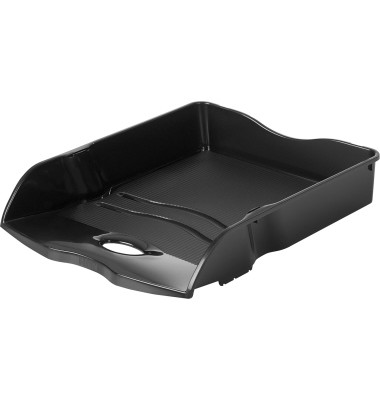 Briefablage Re-LOOP 10298-913, A4/C4, schwarz, 100% Recyclingmaterial stapelbar