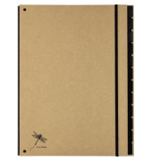 Pultordner Pur 44012-11, 12-teilig blanko, hellbraun, A4, 12 F&auml;cher