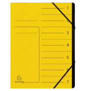 Ordnungsmappe 540709E, 1-7, gelb, A4, 7 F&auml;cher