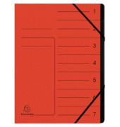 Ordnungsmappe 540705E, 1-7, rot, A4, 7 F&auml;cher