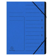 Ordnungsmappe 540702E, 1-7, blau, A4, 7 F&auml;cher