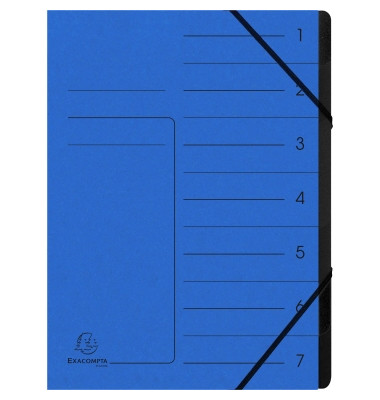 Ordnungsmappe 540702E, 1-7, blau, A4, 7 F&auml;cher