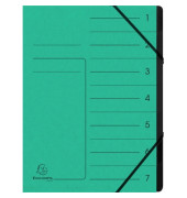 Ordnungsmappe 540703E, 1-7, gr&uuml;n, A4, 7 F&auml;cher