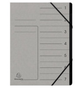 Ordnungsmappe 540711E, 1-7, grau, A4, 7 F&auml;cher
