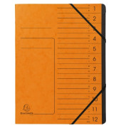 Ordnungsmappe 541204E, 1-12, orange, A4, 12 F&auml;cher