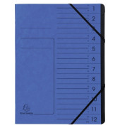 Ordnungsmappe 541202E, 1-12, blau, A4, 12 F&auml;cher