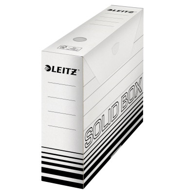 Archivbox Solid 6127-00-01, weiß/schwarz, Wellpappe, 100 % recycelt