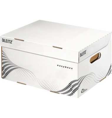 Archivcontainer easyboxx 6135-00-00, A4, wei&szlig;, innen 23,2x33,3x18cm (TxBxH), Recycling-Wellpappe
