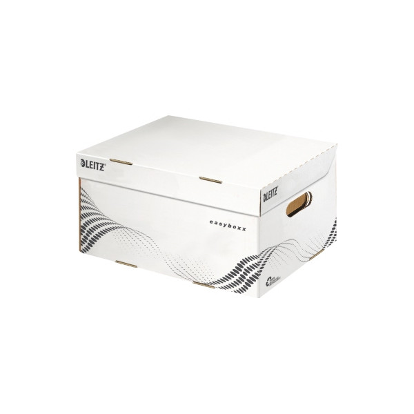 4002432118236 - Archivbox easyboxx 6135-00-00 A4 weiß innen 232x333x18cm (TxBxH) 100% Wellpappe (RC) 100% recycelbar 4002432118236 Leitz