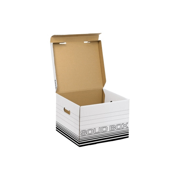 10 Stück Leitz Archivbox Solid 6118-00-01, A4, weiß, Pappe 4002432117963 Leitz