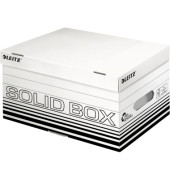 Archivbox Solid 6117-00-01, A4, weiß/schwarz, Wellpappe, 100 % recycelt