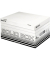 Archivcontainer Solid 6117-00-01, A4, wei&szlig;/schwarz, innen 34,8x24,5x18,2cm (TxBxH), Recycling-Wellpappe