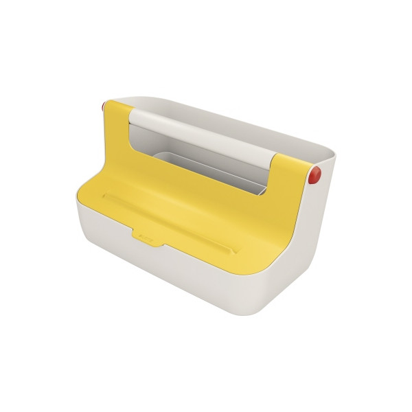 4002432126194 - Aufbewahrungsbox Cosy 6125-00-19 mit Deckel außen 367x214x196mm ABS Kunststoff gelb hellgrau 4002432126194 Leitz