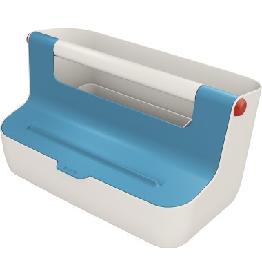 Aufbewahrungsbox Cosy 6125-00-61, mit Deckel, au&szlig;en 367x214x196mm, ABS Kunststoff blau/hellgrau