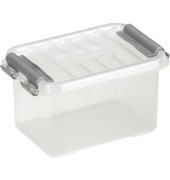 Aufbewahrungsbox Q-Line H6164002, 0,4 Liter, mit Deckel, au&szlig;en 118x77x62mm, Kunststoff transparent