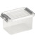 Aufbewahrungsbox the q-line H6164002, 0,4 Liter mit Deckel, außen 118x77x62mm, Kunststoff transparent