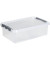 Aufbewahrungsbox Q-Line H6164302, 32 Liter, mit Deckel, au&szlig;en 600x400x180mm, Kunststoff transparent