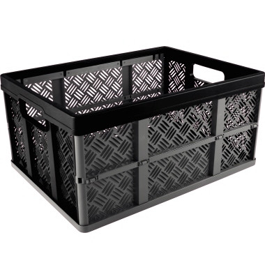 Aufbewahrungsbox Flap Line H6180495, 32 Liter, au&szlig;en 475x350x227mm, Copolymer Polypropylen anthrazit/schwarz