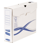 Archivbox Basic 4460102, A4, wei&szlig;/blau, Recyclingkarton