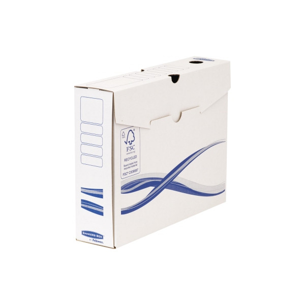 0043859655656 - Archivbox Bankers Box Basic 4460102 A4 weiß blau Recyclingkarton 0043859655656 25 Stück