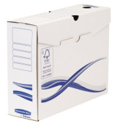 Archivbox Bankers Box Basic 4460202, weiß/blau, Recyclingkarton