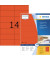 Etikett 4557 105x42,3mm A4 rot