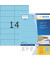 Etikett 4558 105x42,3mm A4 blau